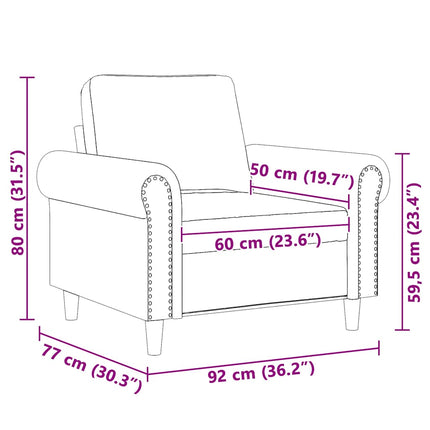 Fåtölj mörkgrön 60 cm sammet