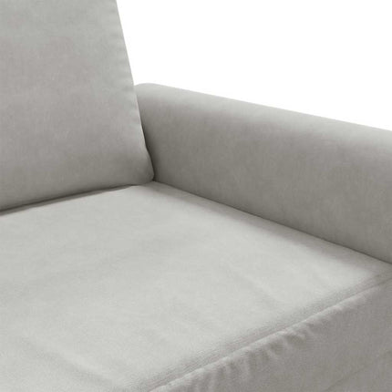 2-sitssoffa ljusgrå 120 cm sammet