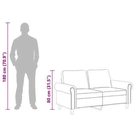 2-sitssoffa mörkgrå 120 cm sammet