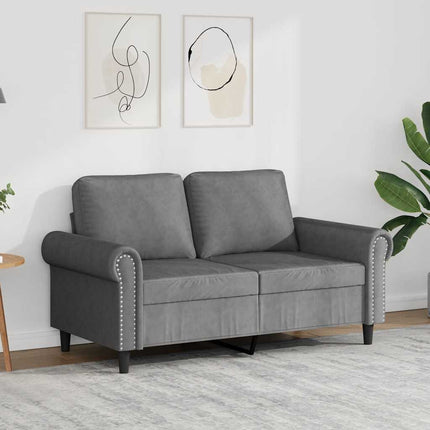 2-sitssoffa mörkgrå 120 cm sammet
