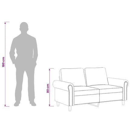 Soffa 2-sits rosa 120 cm sammet