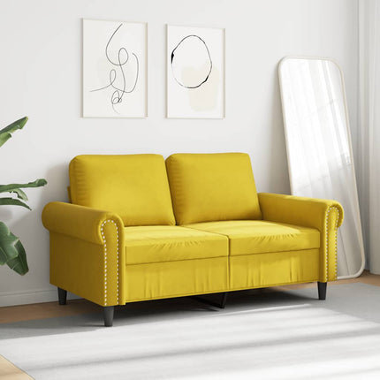 2-sitssoffa gul 120 cm sammet