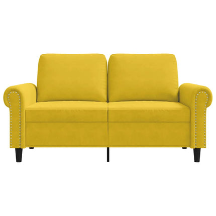 2-sitssoffa gul 120 cm sammet