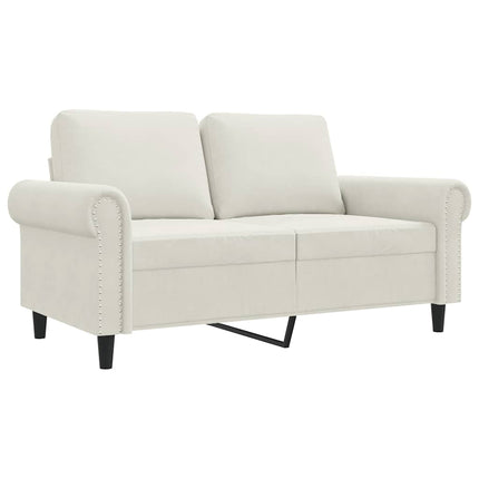 2-sitssoffa gräddvit 120 cm sammet
