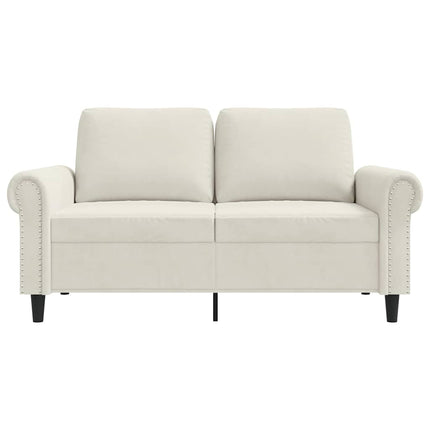 2-sitssoffa gräddvit 120 cm sammet
