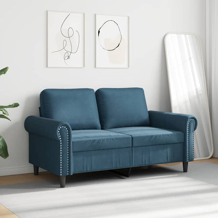 2-sitssoffa blå 120 cm sammet