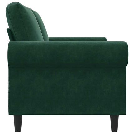 Soffa 2-sits mörkgrön 140 cm sammet
