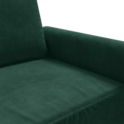 Soffa 2-sits mörkgrön 140 cm sammet