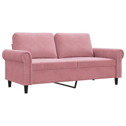 Soffa 2-sits rosa 140 cm sammet