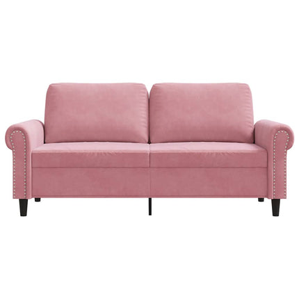 Soffa 2-sits rosa 140 cm sammet