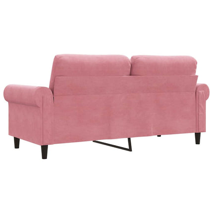 Soffa 2-sits rosa 140 cm sammet