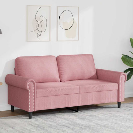 Soffa 2-sits rosa 140 cm sammet