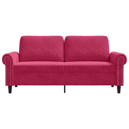 2-sitssoffa vinröd 140 cm sammet