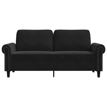 Soffa 2-sits svart 140 cm sammet
