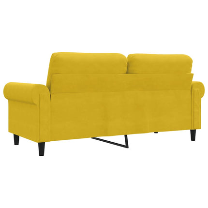 2-sitssoffa gul 140 cm sammet