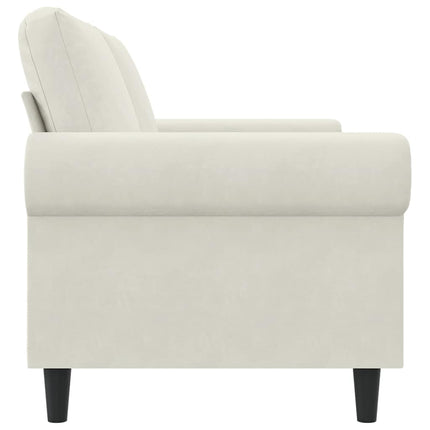 Soffa 2-sits gräddvit 140 cm sammet