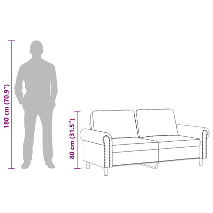 2-sitssoffa blå 140 cm sammet