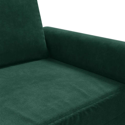 3-sitssoffa mörkgrön 180 cm sammet