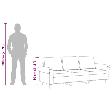 3-sitssoffa mörkgrön 180 cm sammet