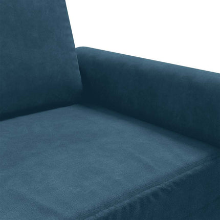 3-sitssoffa blå 180 cm sammet