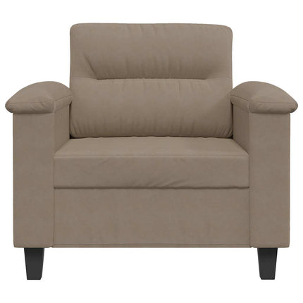 Fåtölj taupe 60 cm mikrofibertyg