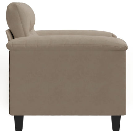 Fåtölj taupe 60 cm mikrofibertyg