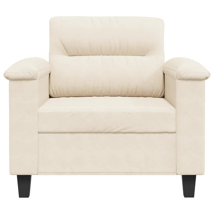 Fåtölj beige 60 cm mikrofibertyg