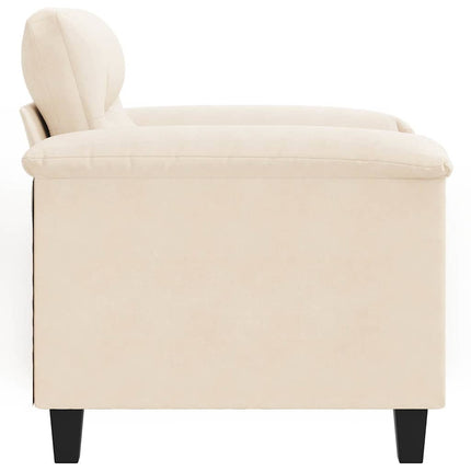 Fåtölj beige 60 cm mikrofibertyg