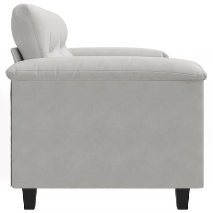 2-sitssoffa ljusgrå 120 cm mikrofibertyg