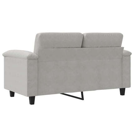 2-sitssoffa ljusgrå 120 cm mikrofibertyg