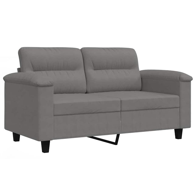 2-sitssoffa mörkgrå 120 cm mikrofibertyg