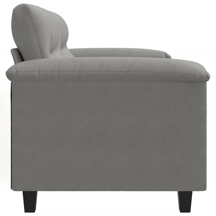 2-sitssoffa mörkgrå 120 cm mikrofibertyg