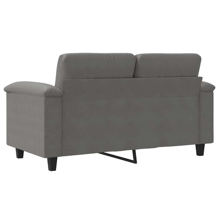 2-sitssoffa mörkgrå 120 cm mikrofibertyg