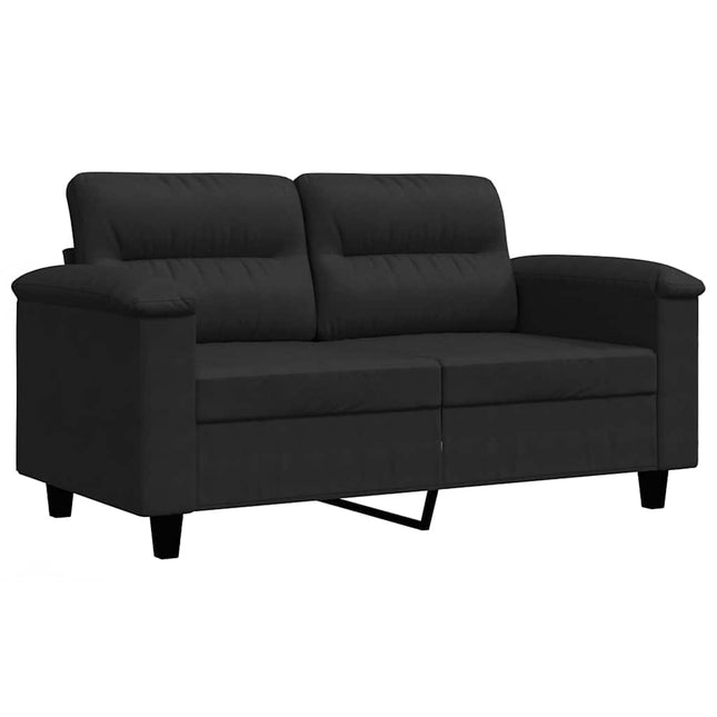 2-sitssoffa Svart 120 cm mikrofibertyg