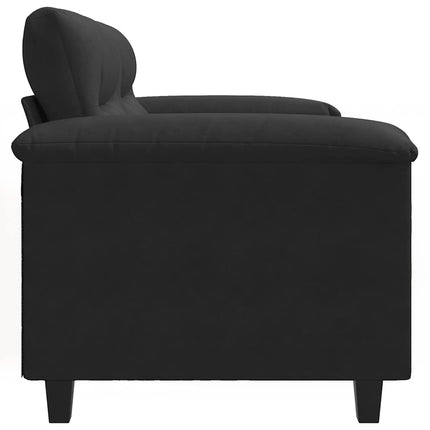2-sitssoffa Svart 120 cm mikrofibertyg