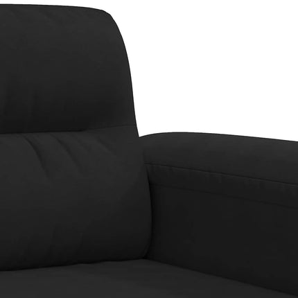 2-sitssoffa Svart 120 cm mikrofibertyg