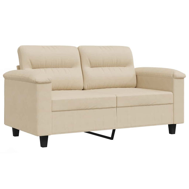 2-sitssoffa gräddvit 120 cm mikrofibertyg