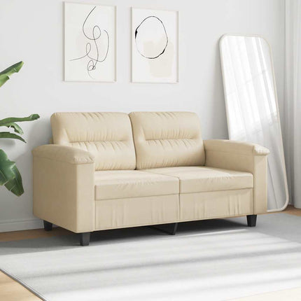 2-sitssoffa gräddvit 120 cm mikrofibertyg