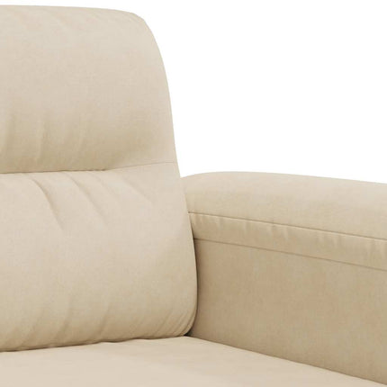 2-sitssoffa gräddvit 120 cm mikrofibertyg
