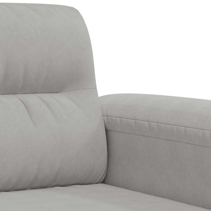 2-sitssoffa ljusgrå 140 cm mikrofibertyg