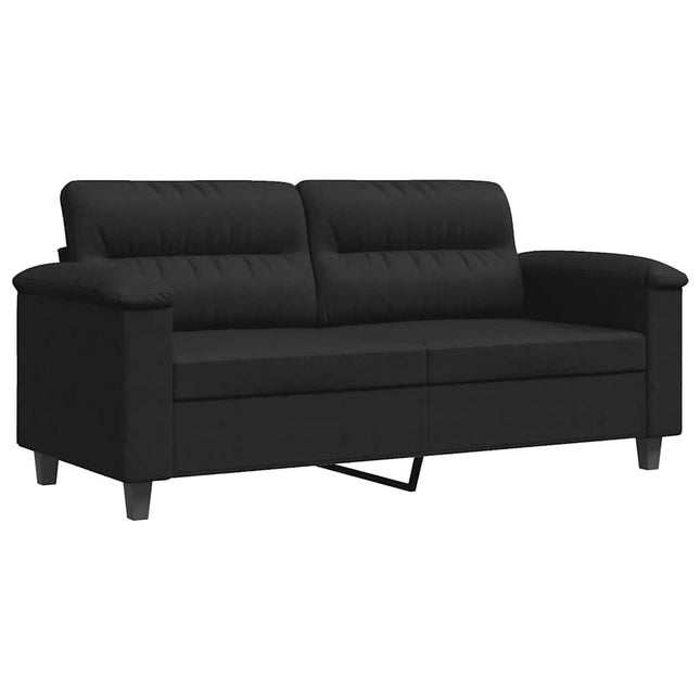 2-sitssoffa svart 140 cm mikrofibertyg
