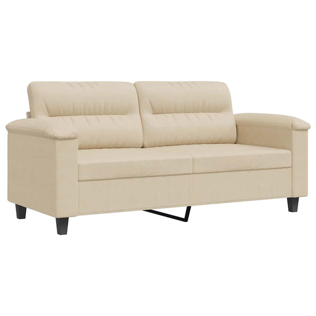 2-sitssoffa gräddvit 140 cm mikrofibertyg