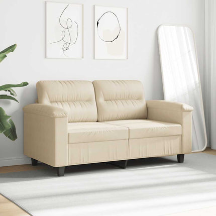 2-sitssoffa gräddvit 140 cm mikrofibertyg