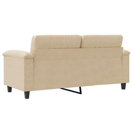 2-sitssoffa gräddvit 140 cm mikrofibertyg