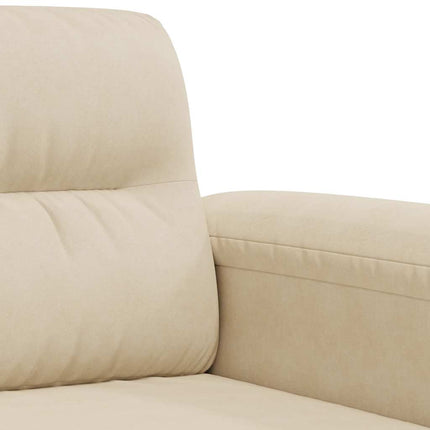 2-sitssoffa gräddvit 140 cm mikrofibertyg