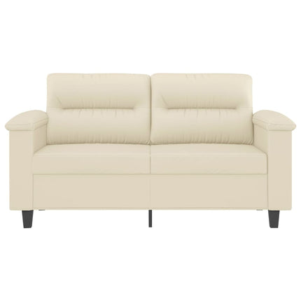 2-sitssoffa gräddvit 120 cm konstläder