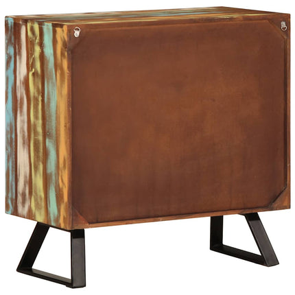 Byrå flerfärgad 70x35x70 cm massivt återvunnet trä