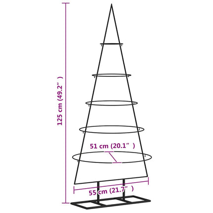 | Metall julgran | med stativ 125 cm Pulverlackerad stål