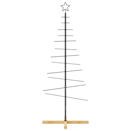 Julgran i metall träbas svart 150 cm