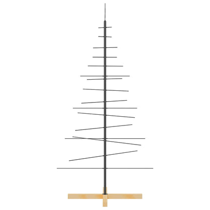 Julgran i metall träbas svart 150 cm